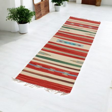 Indian Kilim traversă 60x240 covor bumbac subțire