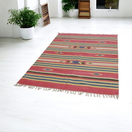 Covor Chilim Indian 140x200 covor kilim modern din bumbac