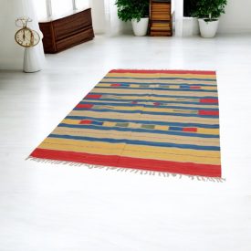 Covor Chilim indian 170x240 covor Kilim modern din bumbac