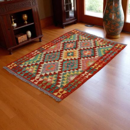 Covor kilim Chobi 90x127 kilim din lână țesut manual