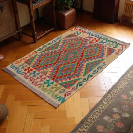 Covor kilim Chobi 87x125 kilim din lână țesut manual