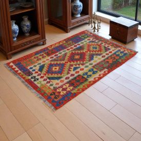 Covor kilim Chobi 144x99 kilim din lână țesut manual