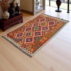 Covor kilim Chobi 157x102 kilim din lână țesut manual