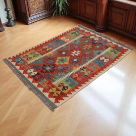 Covor kilim Chobi 148x100 kilim din lână țesut manual