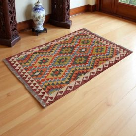 Covor kilim Chobi 149x99 kilim din lână țesut manual