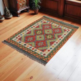 Covor kilim Chobi 143x105 kilim din lână țesut manual