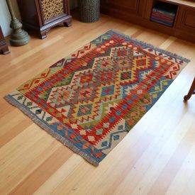 Covor kilim Chobi 145x103 kilim din lână țesut manual