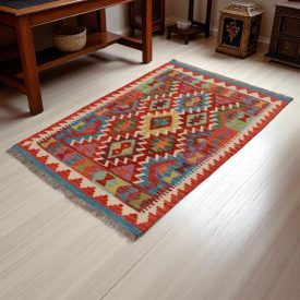 Covor kilim Chobi 151x102 kilim din lână țesut manual