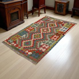 Covor kilim Chobi 155x101 kilim din lână țesut manual