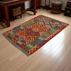 Covor kilim Chobi 150x107 kilim din lână țesut manual
