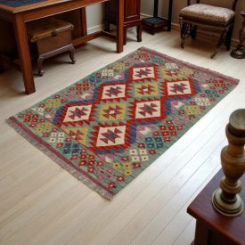 Covor kilim Chobi 157x102 kilim din lână țesut manual