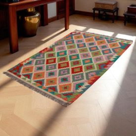 Covor kilim Chobi 154x104 kilim din lână țesut manual