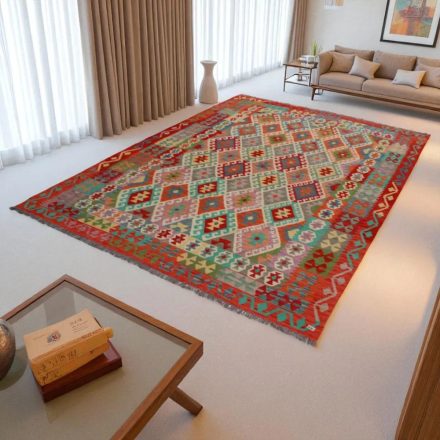 Covor Kilim Afgan Chobi 203x291 Kilim lână țesut manual