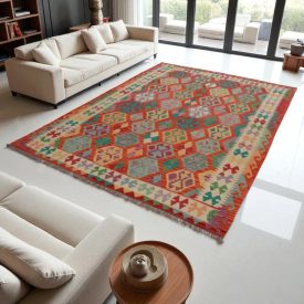 Covor Kilim Afgan Chobi 203x292 Kilim lână țesut manual