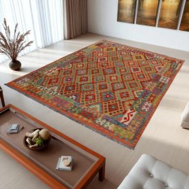 Covor Kilim Afgan Chobi 205x287 Kilim lână țesut manual