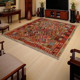 Covor Kilim Afgan Chobi 238x299 Kilim lână țesut manual