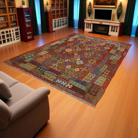 Covor Kilim Afgan Chobi 246x350 Kilim lână țesut manual