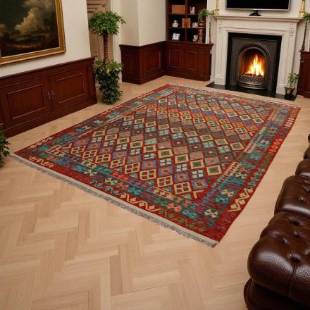 Covor Kilim Afgan Chobi 245x340 Kilim lână țesut manual