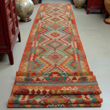 Kilim traversa Chobi 105x686 extra lung kilim țesut manual