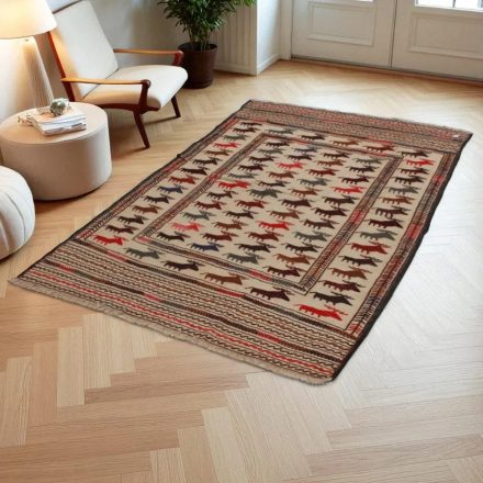 Covor kilim nomadic afgan Adarskan 129x200 covor de perete țesut manual