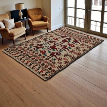 Covor kilim nomadic afgan Adarskan 119x186 covor de perete țesut manual