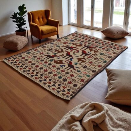 Covor kilim nomadic afgan Adarskan 130x197 covor de perete țesut manual