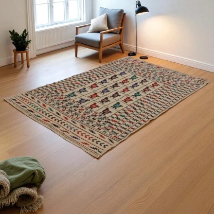 Covor kilim nomadic afgan Adarskan 124x204 covor de perete țesut manual