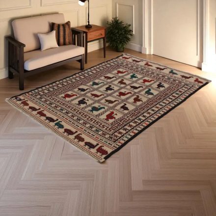 Covor kilim nomadic afgan Adarskan 126x192 covor de perete țesut manual