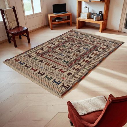 Covor kilim nomadic afgan Adarskan 126x198 covor de perete țesut manual