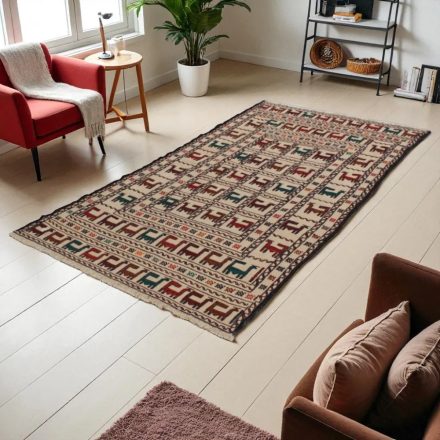 Covor kilim nomadic afgan Adarskan 119x207 covor de perete țesut manual