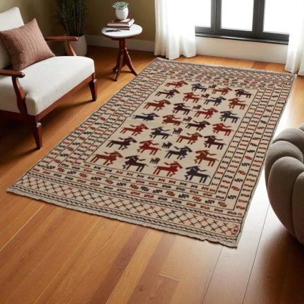 Covor kilim nomadic afgan Adarskan 124x200 covor de perete țesut manual