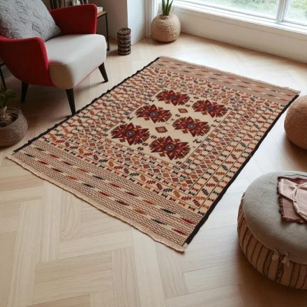 Covor kilim nomadic afgan Adarskan 127x192 covor de perete țesut manual