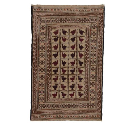 Covor kilim nomadic afgan Adarskan 124x204 covor de perete țesut manual