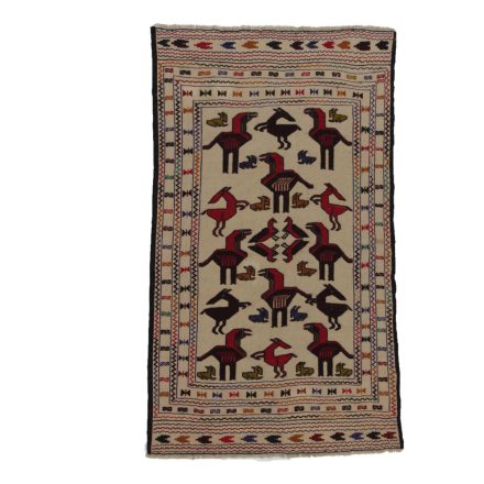 Covor kilim nomadic afgan Adarskan 116x206 covor de perete țesut manual