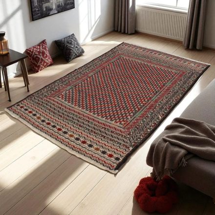 Covor kilim nomadic afgan Adarskan 117x200 covor de perete țesut manual
