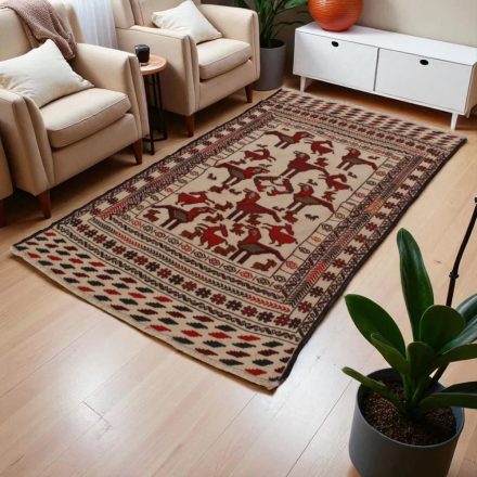 Covor kilim nomadic afgan Adarskan 111x203 covor de perete țesut manual