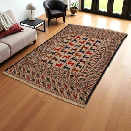 Covor kilim nomadic afgan Adarskan 127x198 covor de perete țesut manual