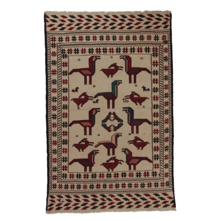 Covor kilim nomadic afgan Adarskan 133x199 covor de perete țesut manual