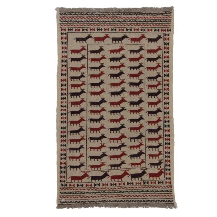 Covor kilim nomadic afgan Adarskan 117x197 covor de perete țesut manual