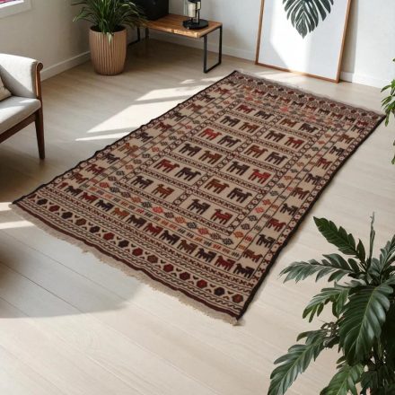 Covor kilim nomadic afgan Adarskan 121x213 covor de perete țesut manual