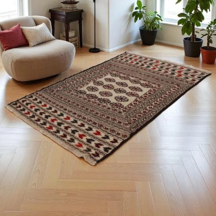Covor kilim nomadic afgan Adarskan 126x204 covor de perete țesut manual