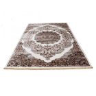 Covor clasic bej maro Isfahan 140x200 covor poliester pentru living sau dormitor