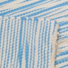 Covor de cârpe 71x139 albastru-alb covor de cârpe din bumbac