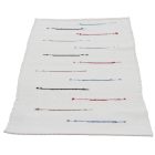 Covor de cârpe 130x69 alb covor de cârpe din bumbac