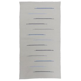 Covor de cârpe 129x69 alb covor de cârpe din bumbac