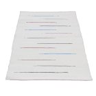 Covor de cârpe 133x69 alb covor de cârpe din bumbac