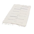 Covor de cârpe 70x125 alb covor de cârpe din bumbac