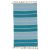 Covor de cârpe 129x71 albastru covor de cârpe din bumbac