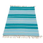 Covor de cârpe 129x71 albastru covor de cârpe din bumbac