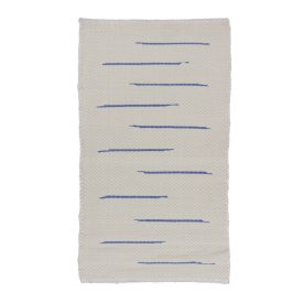 Covor de cârpe 69x120 alb covor de cârpe din bumbac